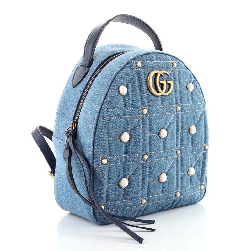 gucci denim backpack