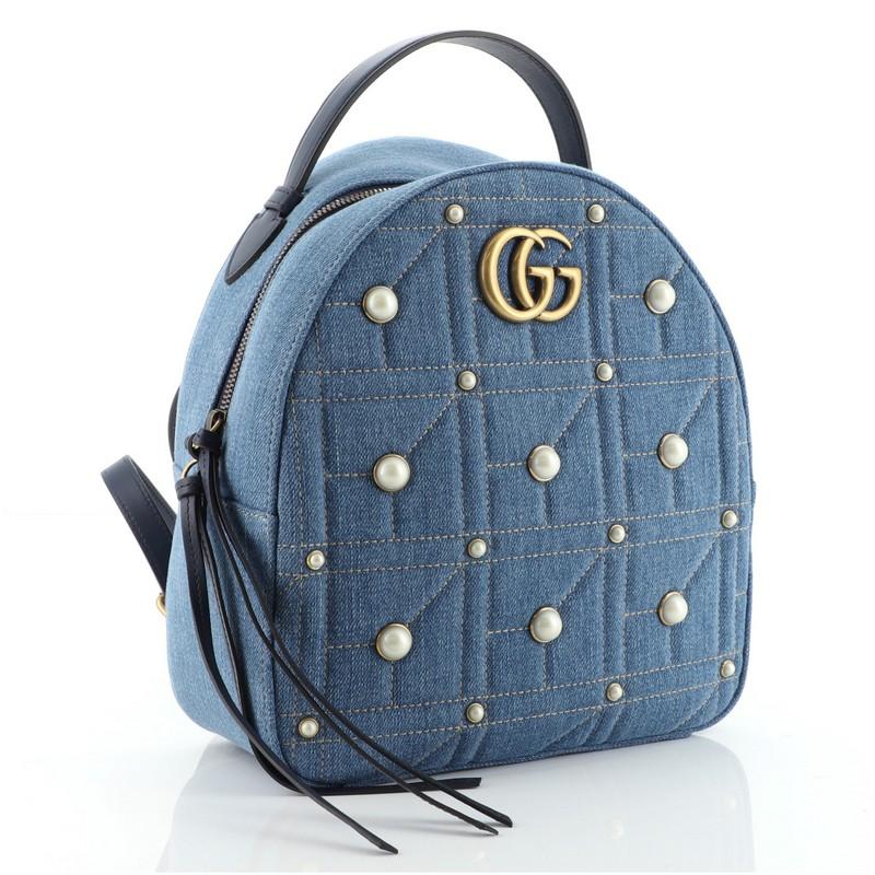 gucci denim backpack