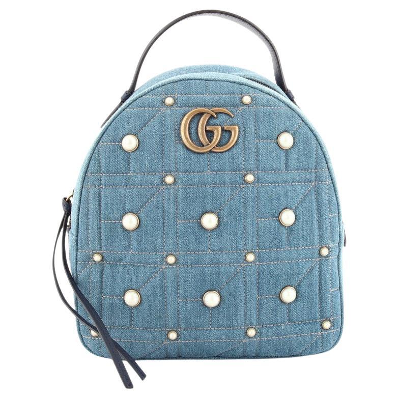 gucci denim backpack