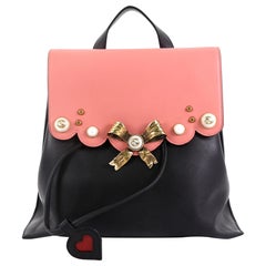 Gucci Pearly Peony Backpack Leather Medium