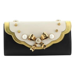 Gucci Pearly Peony Clutch Leather Long