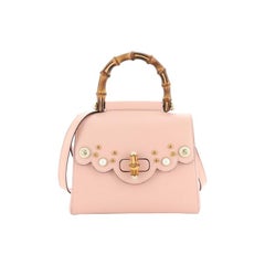 Gucci Pearly Peony Satchel Leather Mini
