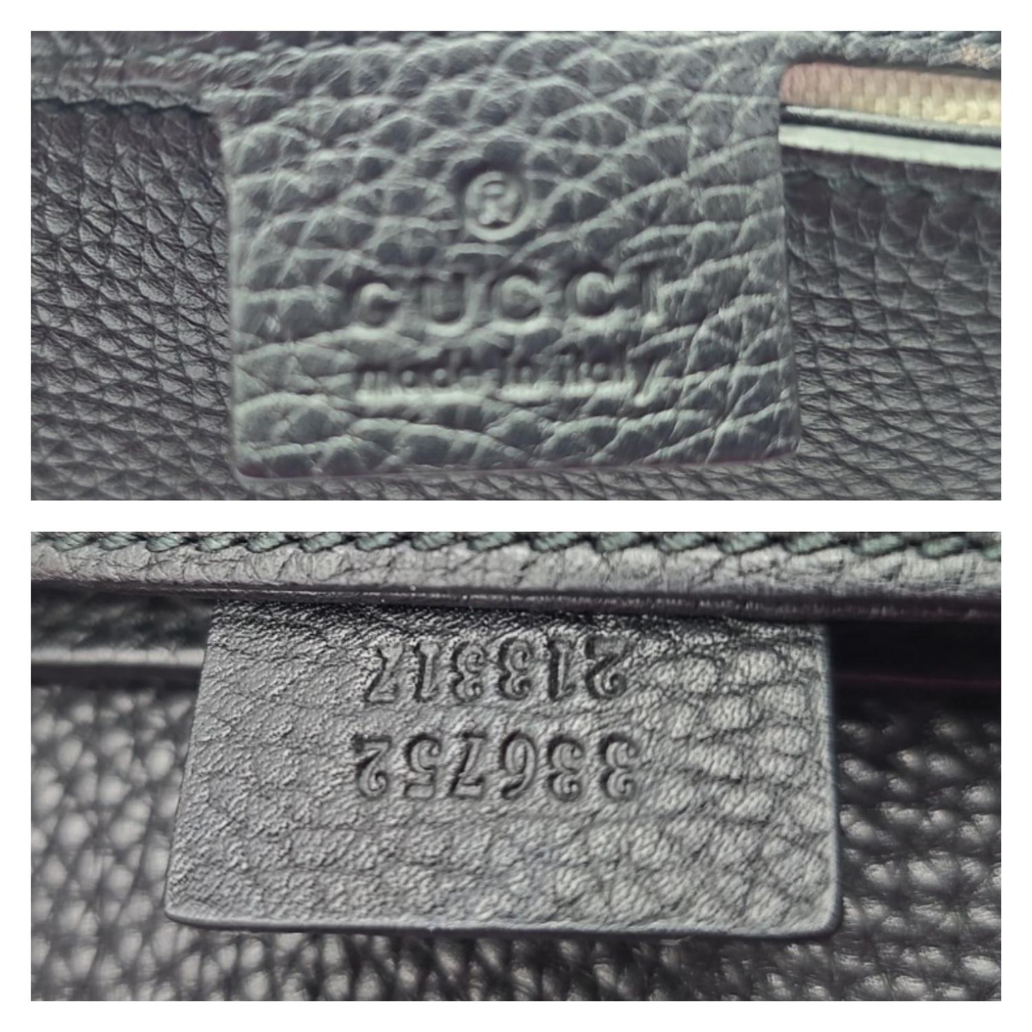 Bolso crossbody mediano con solapa Soho de piel de becerro granulada Gucci en venta 5