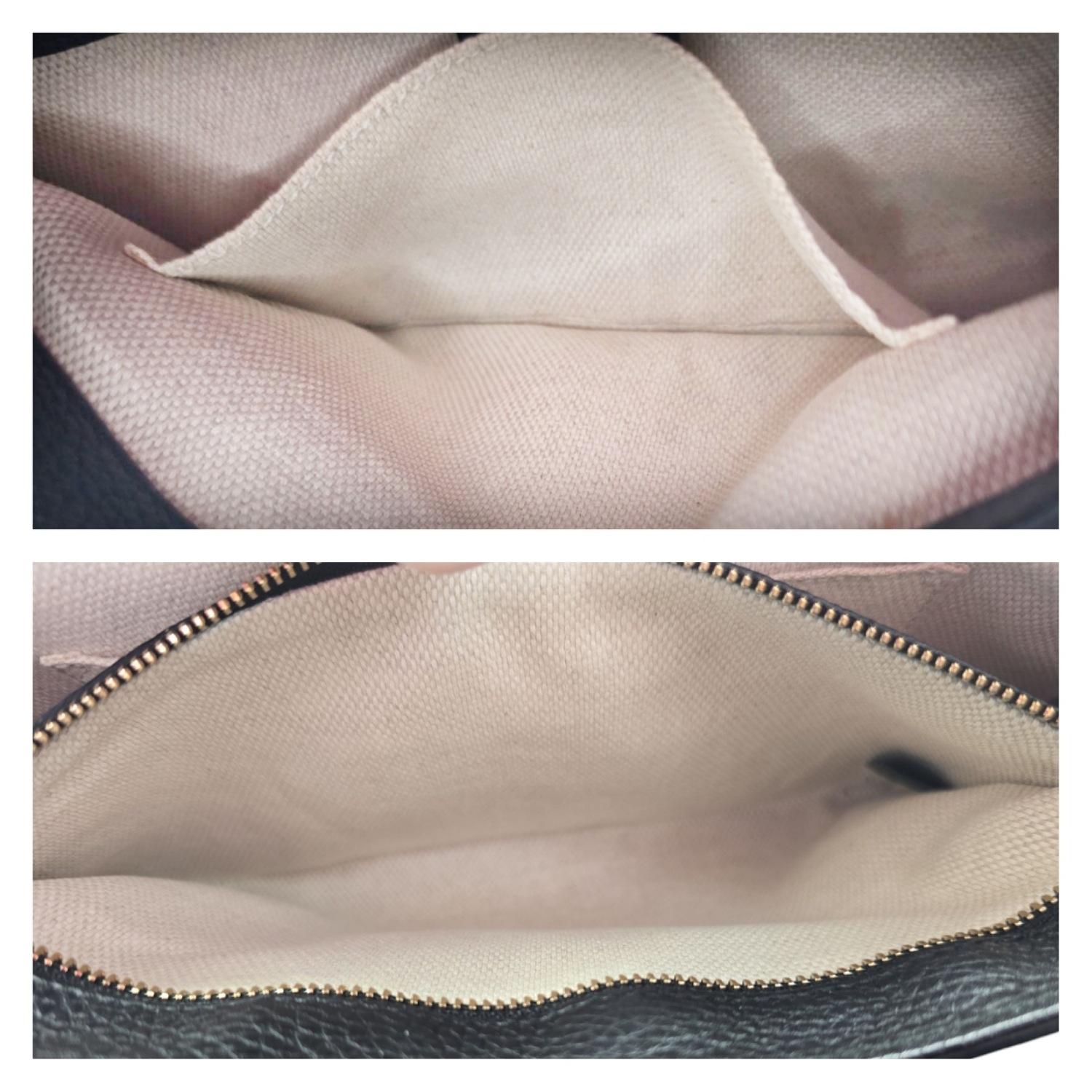 Bolso crossbody mediano con solapa Soho de piel de becerro granulada Gucci en venta 4