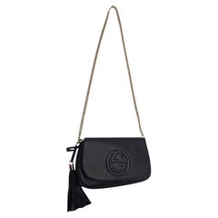 Gucci - Sac à bandoulière Soho à rabat moyen en veau grainé