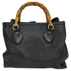 Vintage Gucci Bamboo Handle Jet Black Handbag – OMNIA