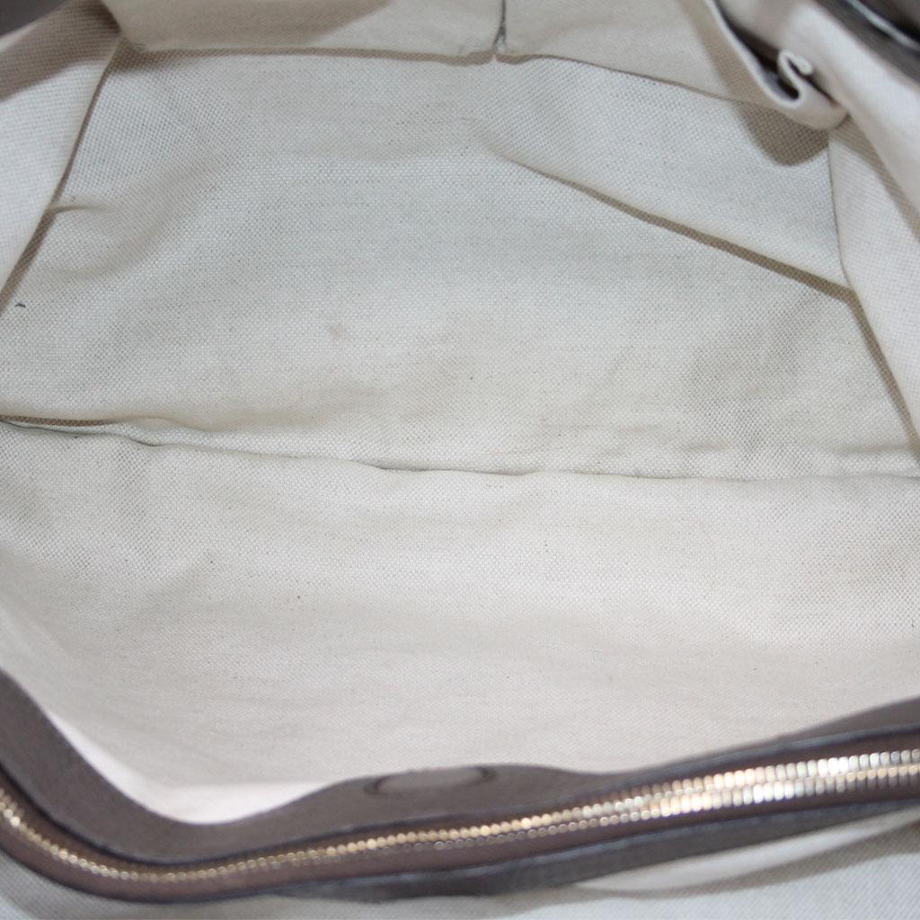 Gucci Pebbled Leather Large Brown Handbag And Shoulder Bag For Sale 2