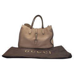 Gucci Pebbled Leather Soft Jackie Large Top Handle Bag