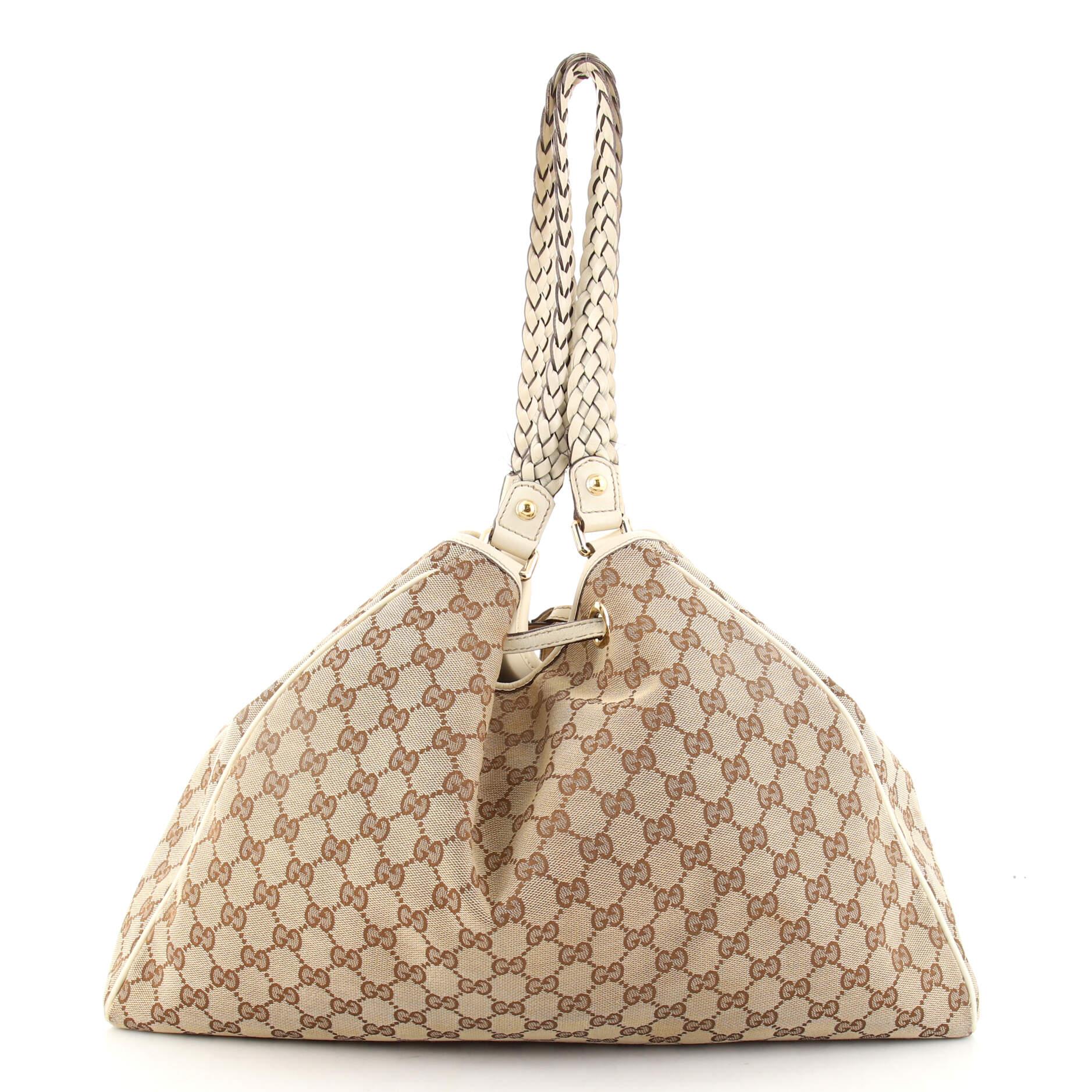 Beige Gucci Peggy Tote GG Canvas Large