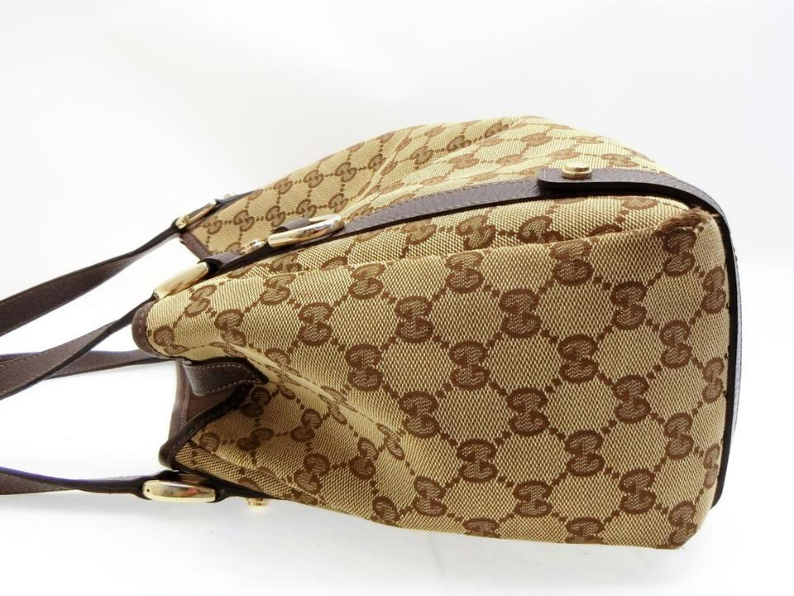 Gucci Pelham Hobo Monogram 233773 Brown Canvas Shoulder Bag For Sale 7