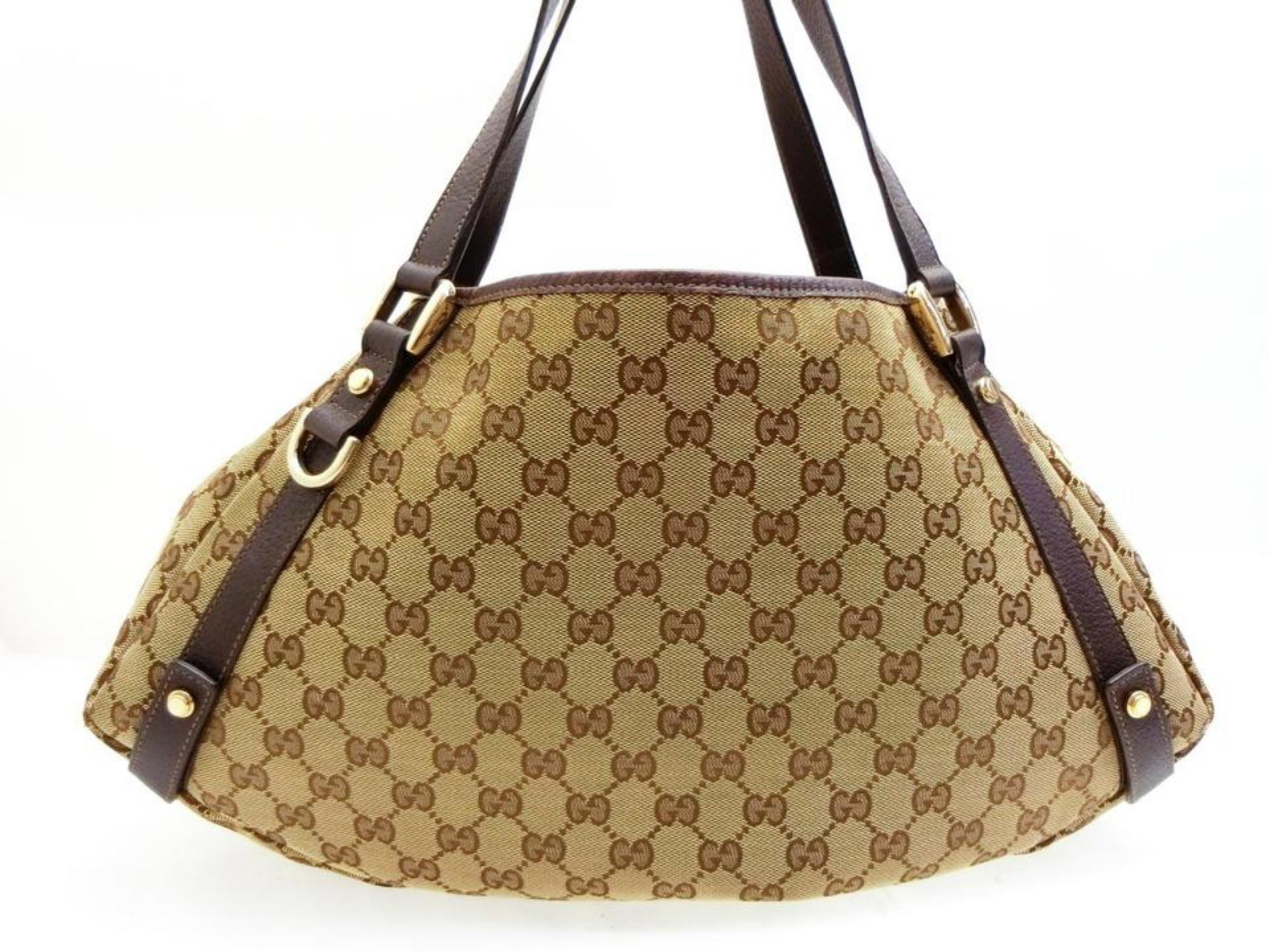 Gucci Pelham Hobo Monogram 233773 Brown Canvas Shoulder Bag For Sale 2