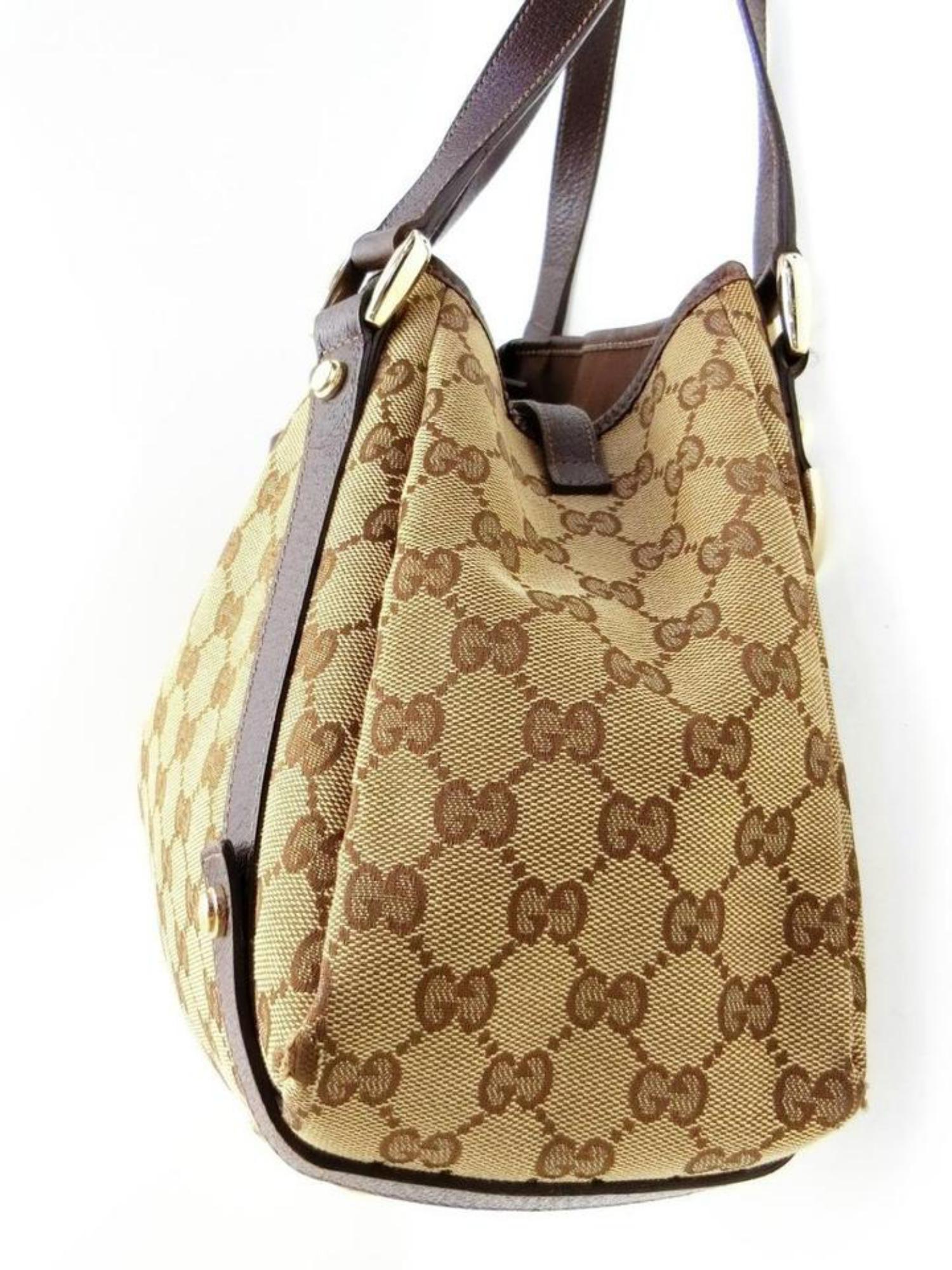 Gucci Pelham Hobo Monogram 233773 Brown Canvas Shoulder Bag For Sale 3