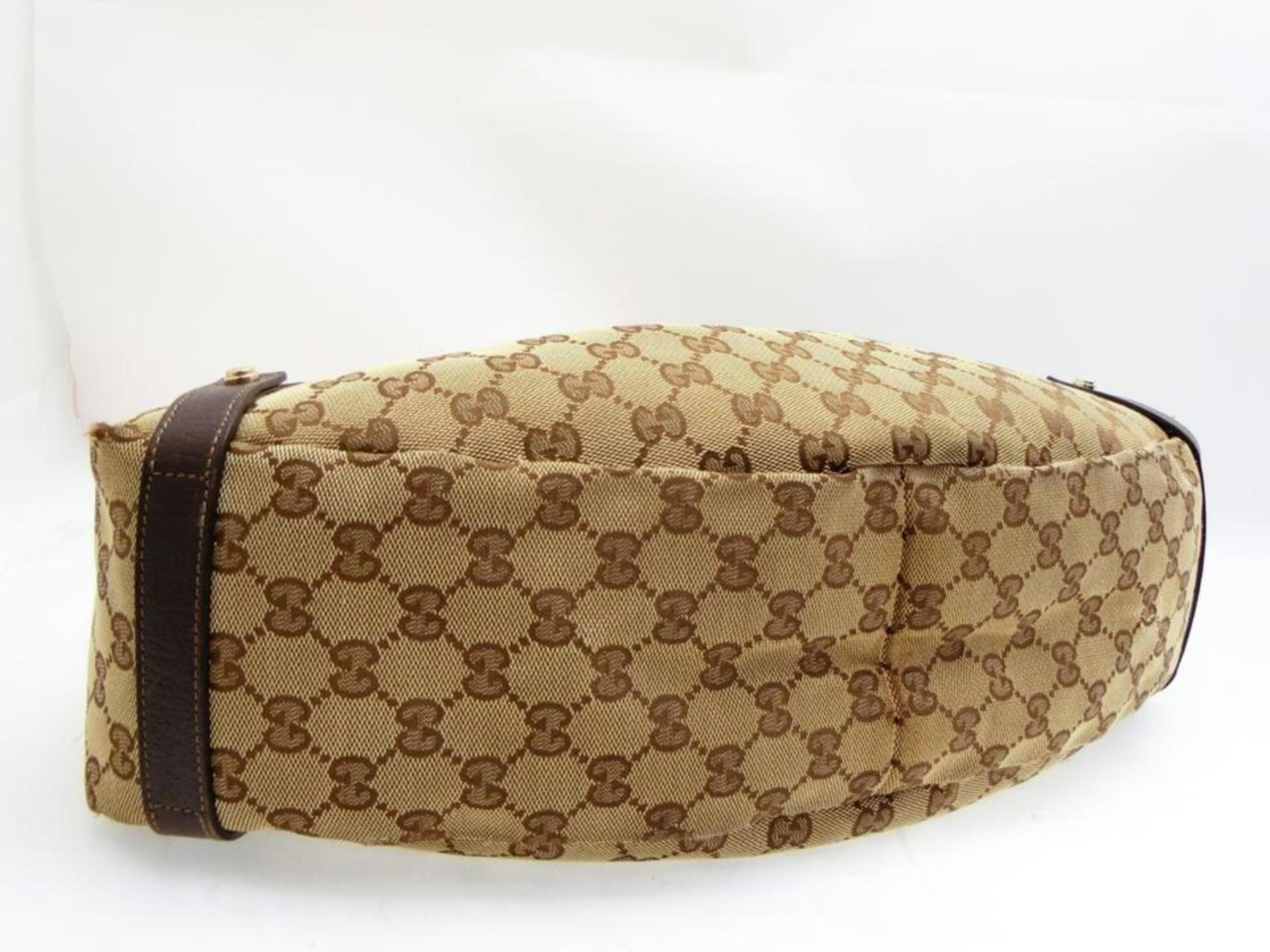 Gucci Pelham Hobo Monogram 233773 Brown Canvas Shoulder Bag For Sale 5
