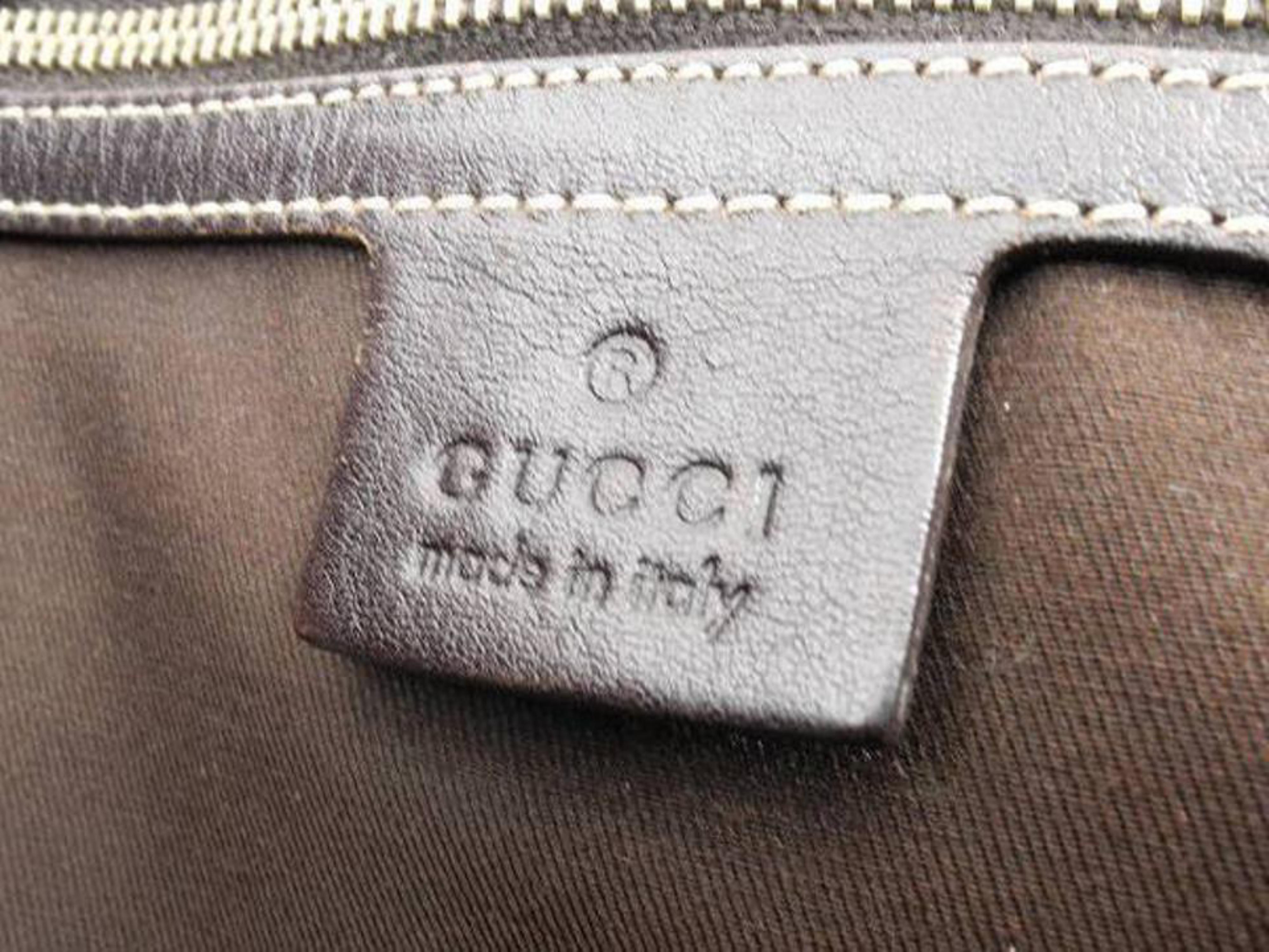 Gucci Pelham Monogram Gg Hobo 220450 Brown Canvas Tote In Fair Condition For Sale In Forest Hills, NY