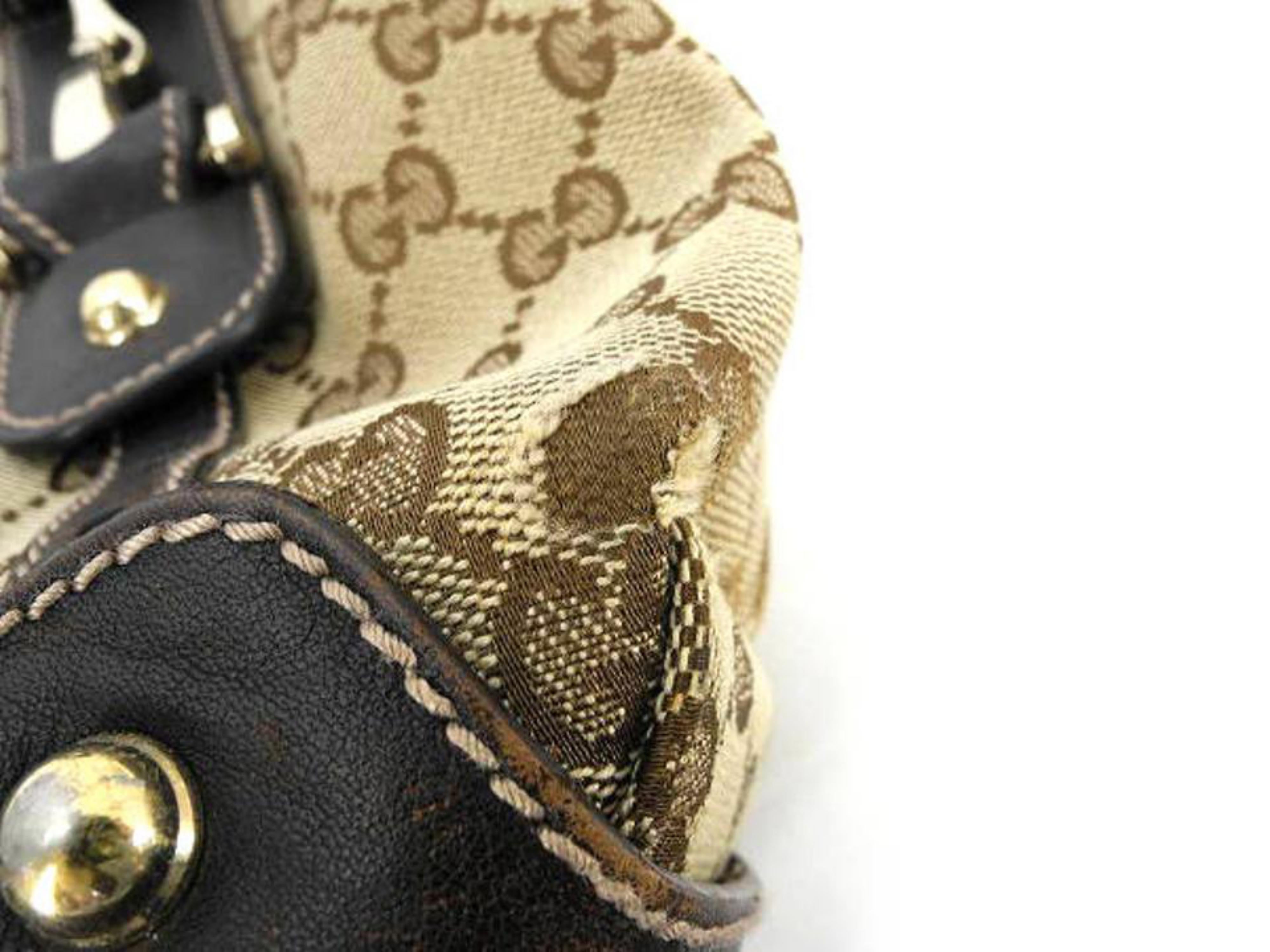 Gucci Pelham Monogram Gg Hobo 220450 Brown Canvas Tote For Sale 4