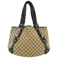 Gucci Pelham Monogram Gg Hobo 220450 Brown Canvas Tote