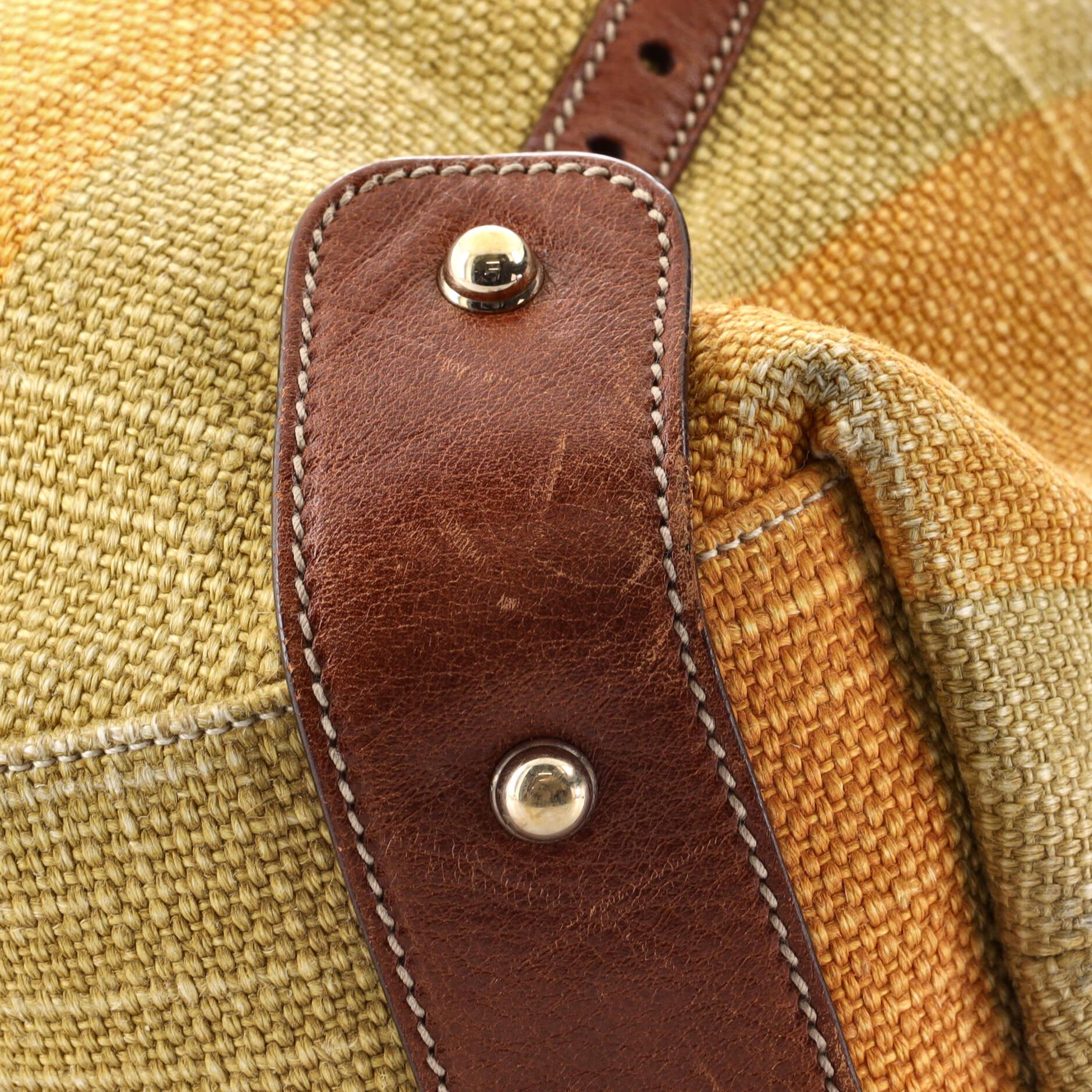 Women's or Men's Gucci Pelham Shoulder Bag Striped Raffia Medium