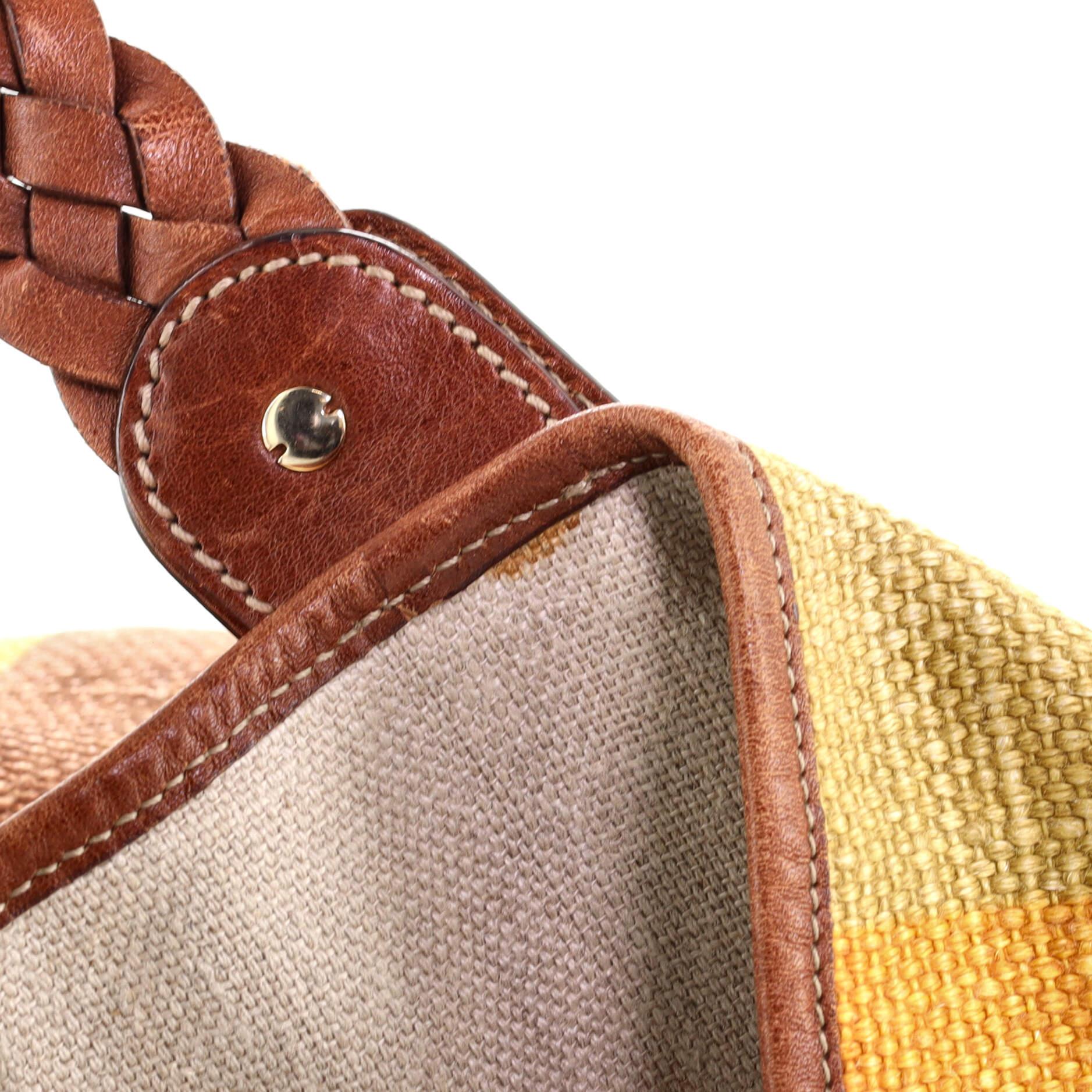 Gucci Pelham Shoulder Bag Striped Raffia Medium 1