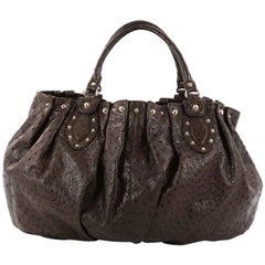 Gucci Pelham Tote Ostrich Large