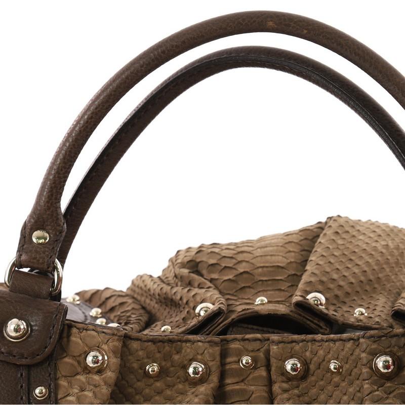 Gucci Pelham Tote Studded Python Large 1