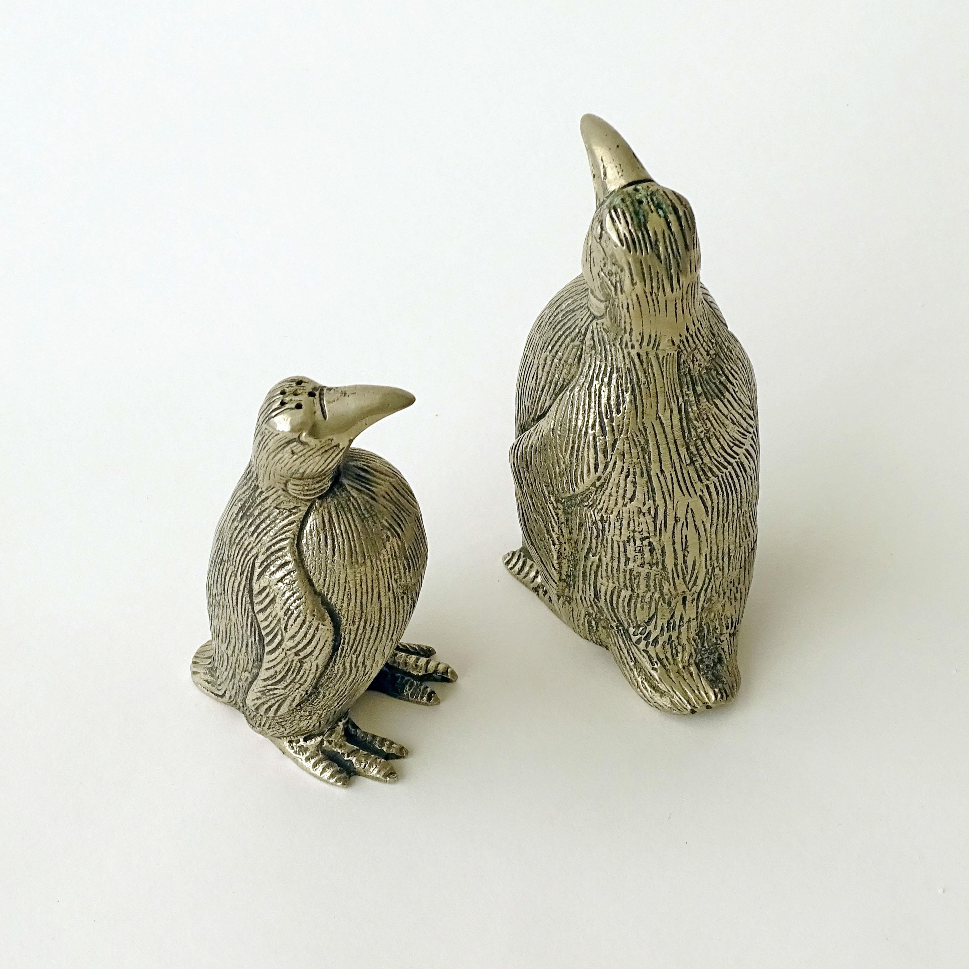Mid-Century Modern Gucci Penguin Salt and Pepper Shakers, Italy 1970s