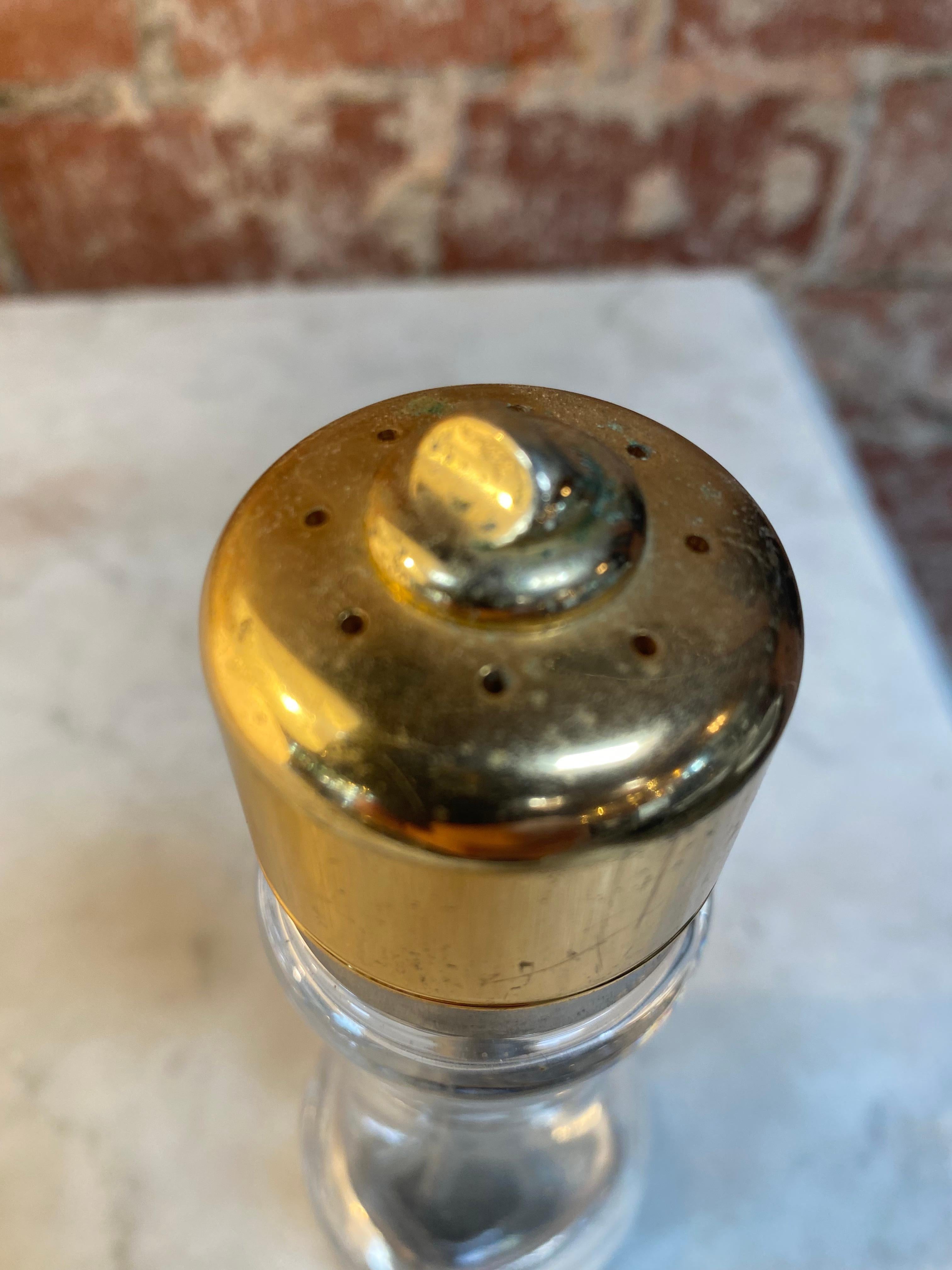 antique brass salt and pepper grinders