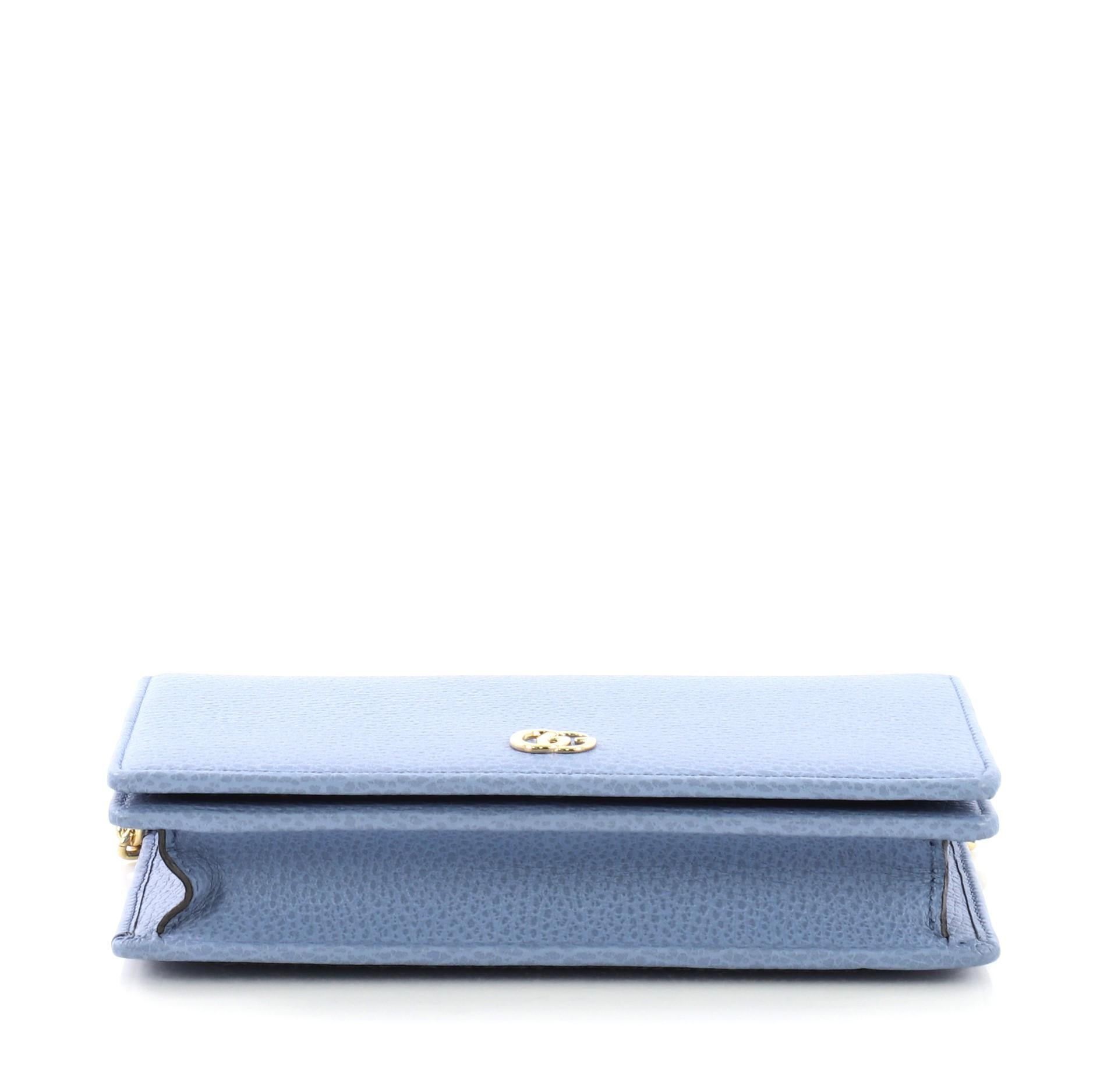 petite marmont leather wallet on a chain