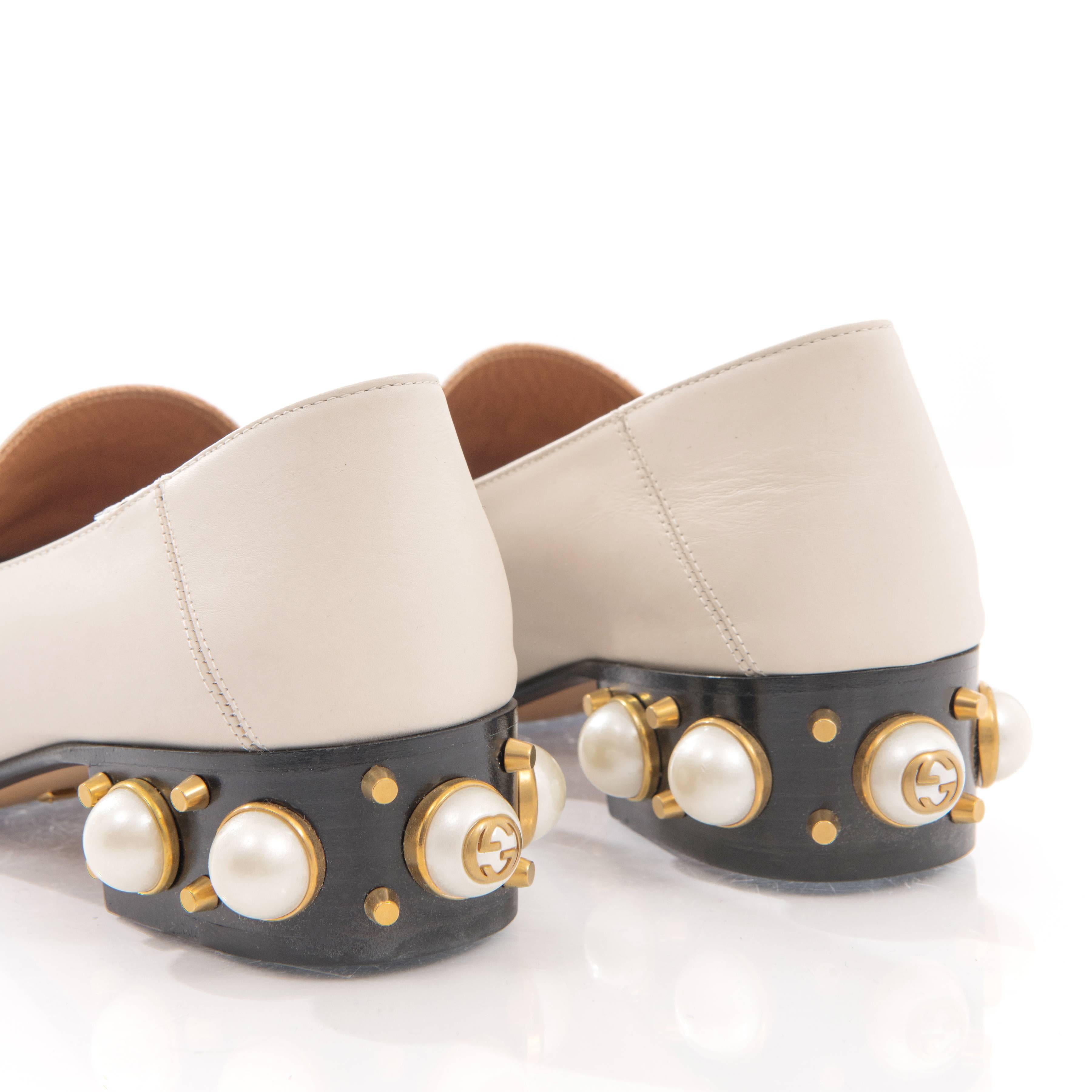 gucci pearl loafers