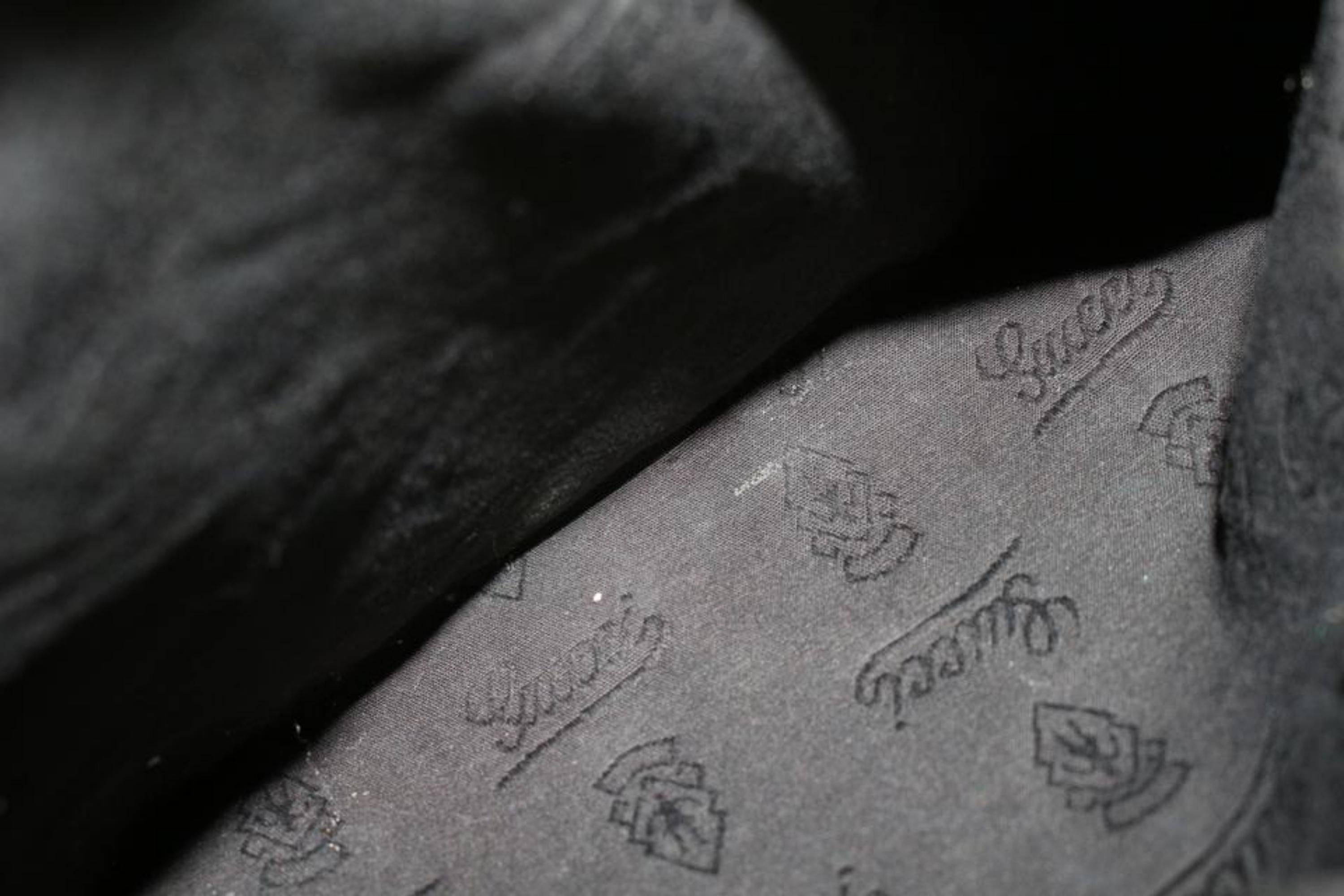 Gucci Pewter Silber Imprime Monogramm Medium Zippered Einkaufstasche 12g419s im Angebot 5