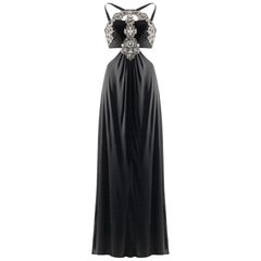 Gucci Phenomenal Crystal Embellished Black Gown 