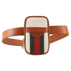 Gucci Phone Case Belt Bag Vintage Web Canvas