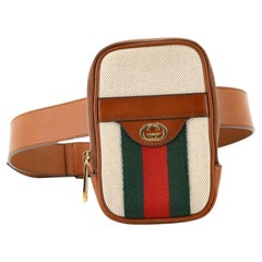 Gucci Phone Case Belt Bag Vintage Web Canvas