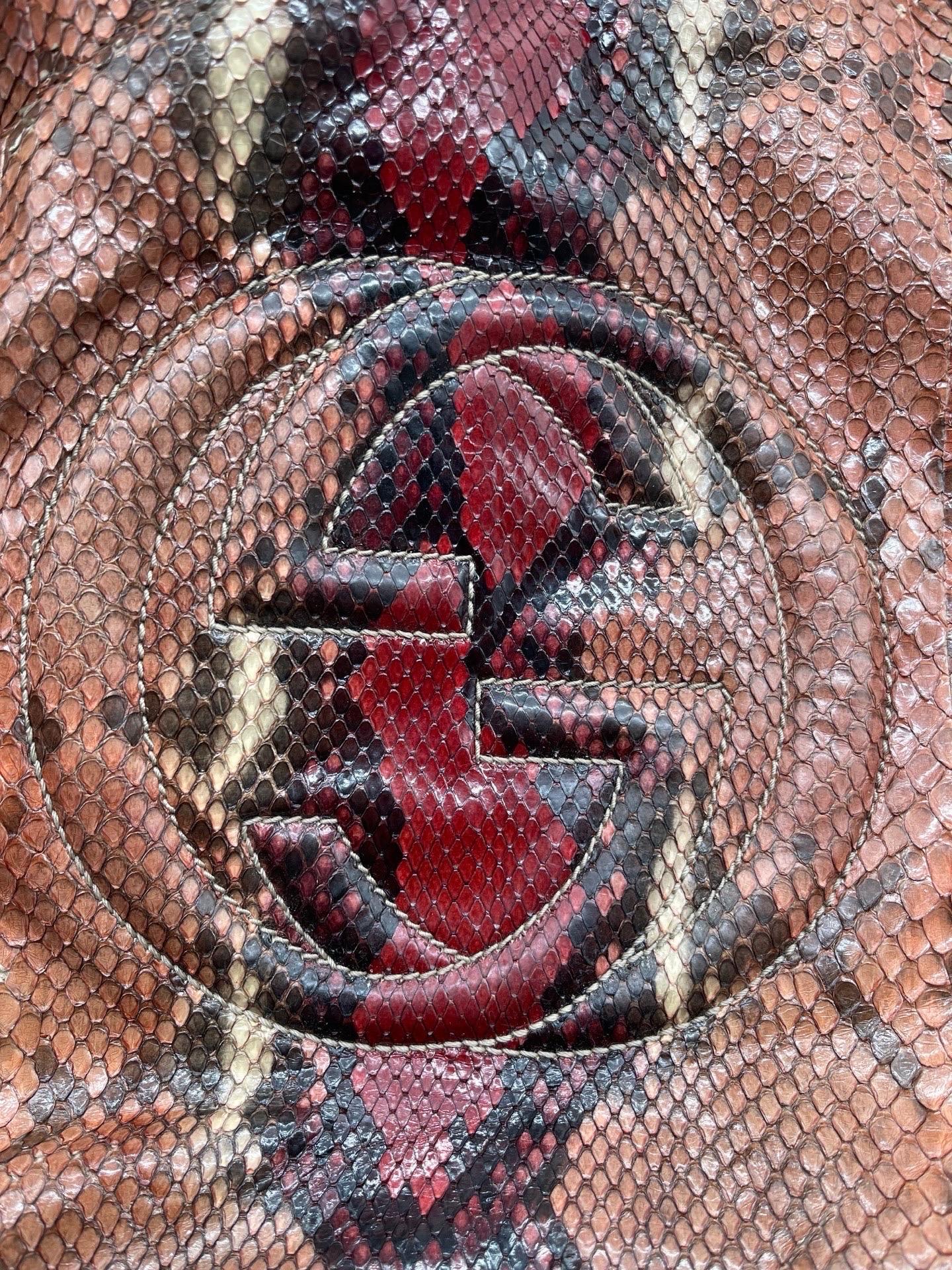 Gucci phyton leather soho shoulder bag For Sale at 1stDibs
