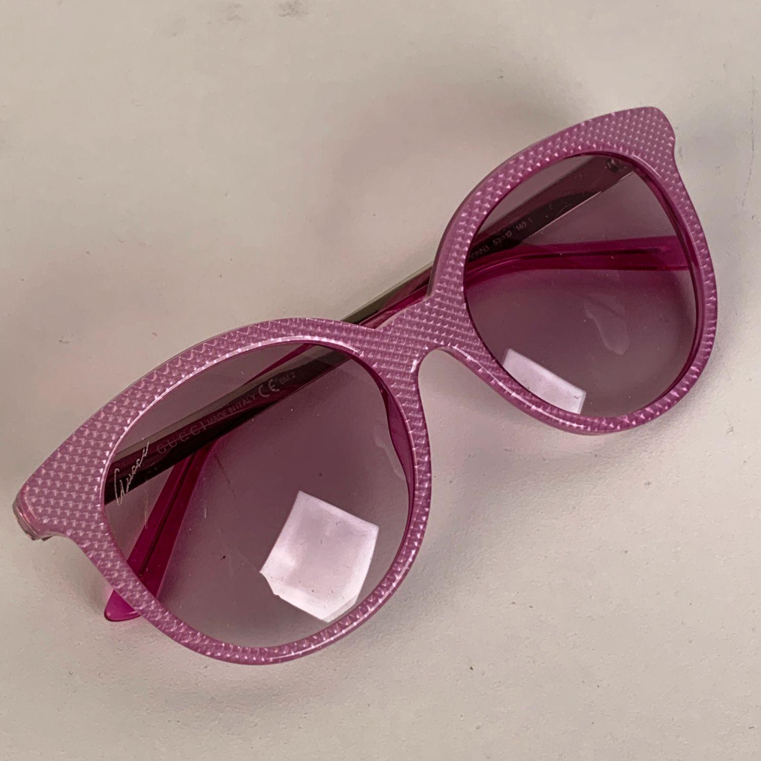 Brown Gucci Pink Acetate Sunglasses GG3674 S 53/19 with Case