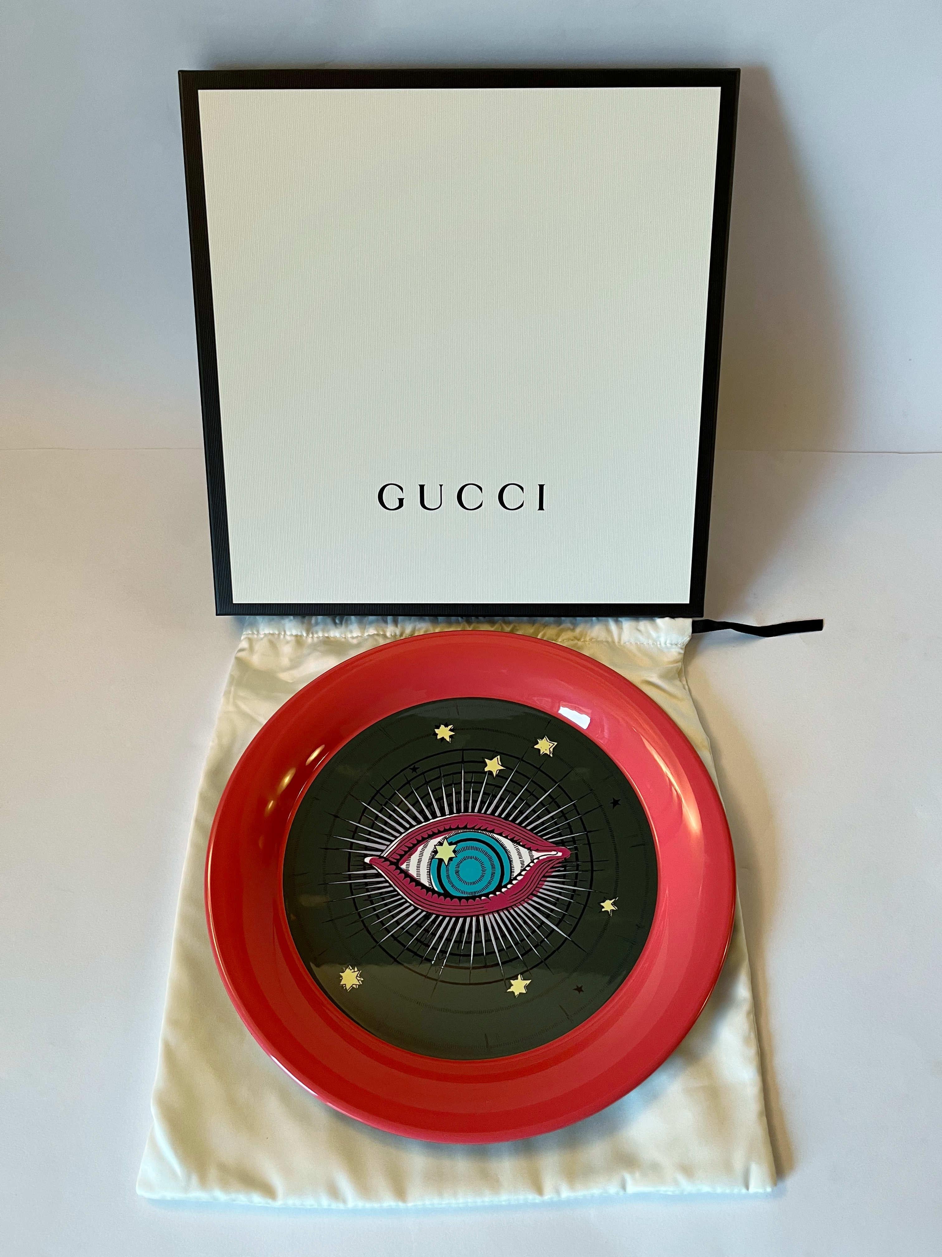 Bandeja para ojos rosa y negra de Gucci Italiano