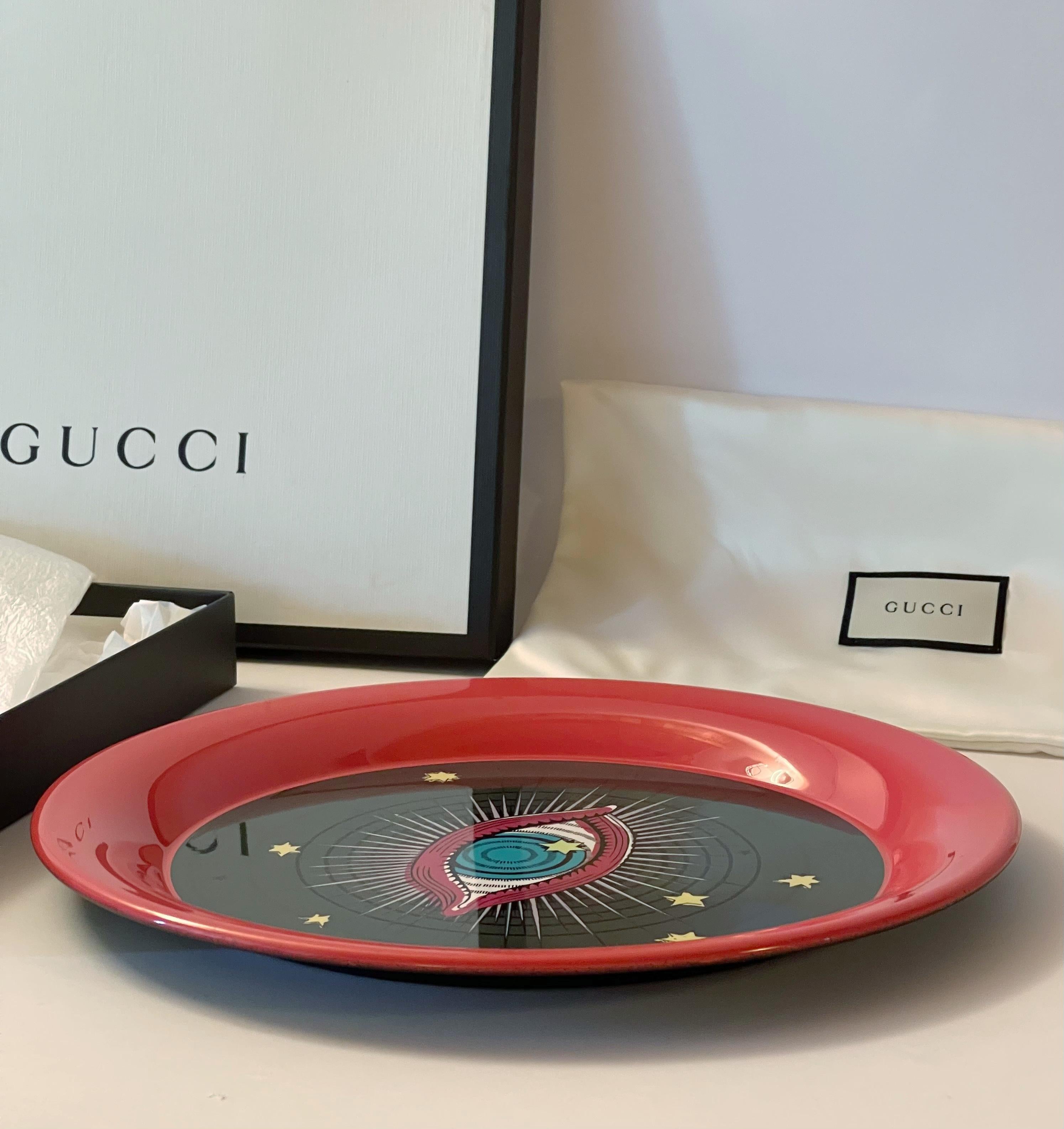 XXIe siècle et contemporain Plateau pour les yeux rose et noir de Gucci en vente