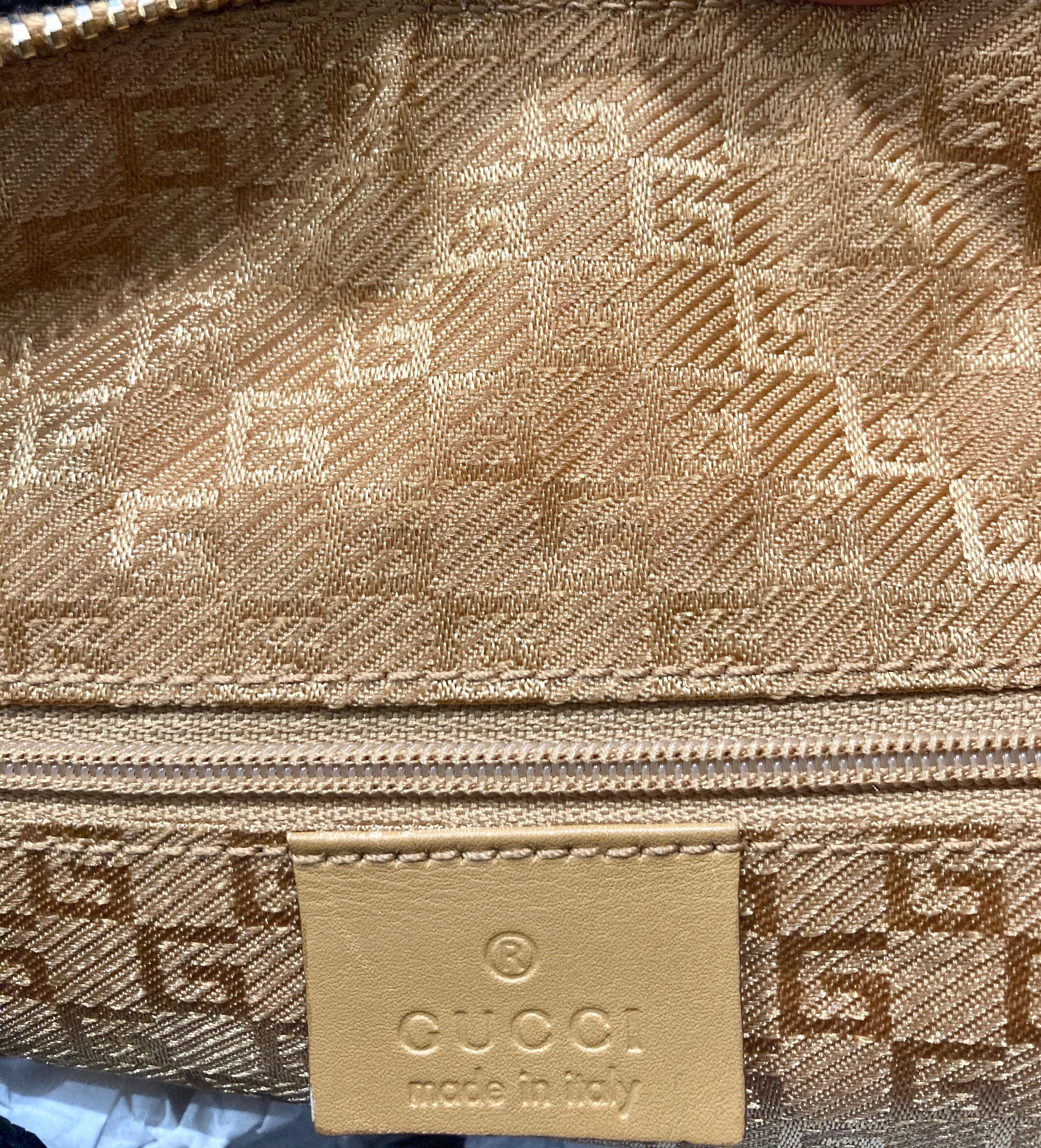 Gucci Pink and Camel Suede Tote Bag In Good Condition In Paris, FR