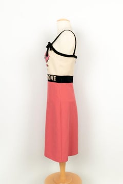 Gucci Pink and Off-White Dress Resort, 2017