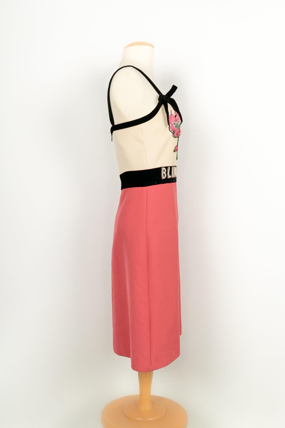 Gucci Pink and Off-White Dress Resort, 2017 In condizioni ottime in vendita a SAINT-OUEN-SUR-SEINE, FR