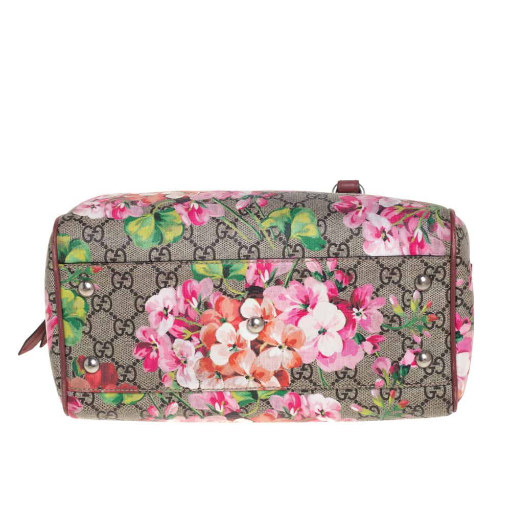 gucci gg blooms supreme canvas & leather crossbody