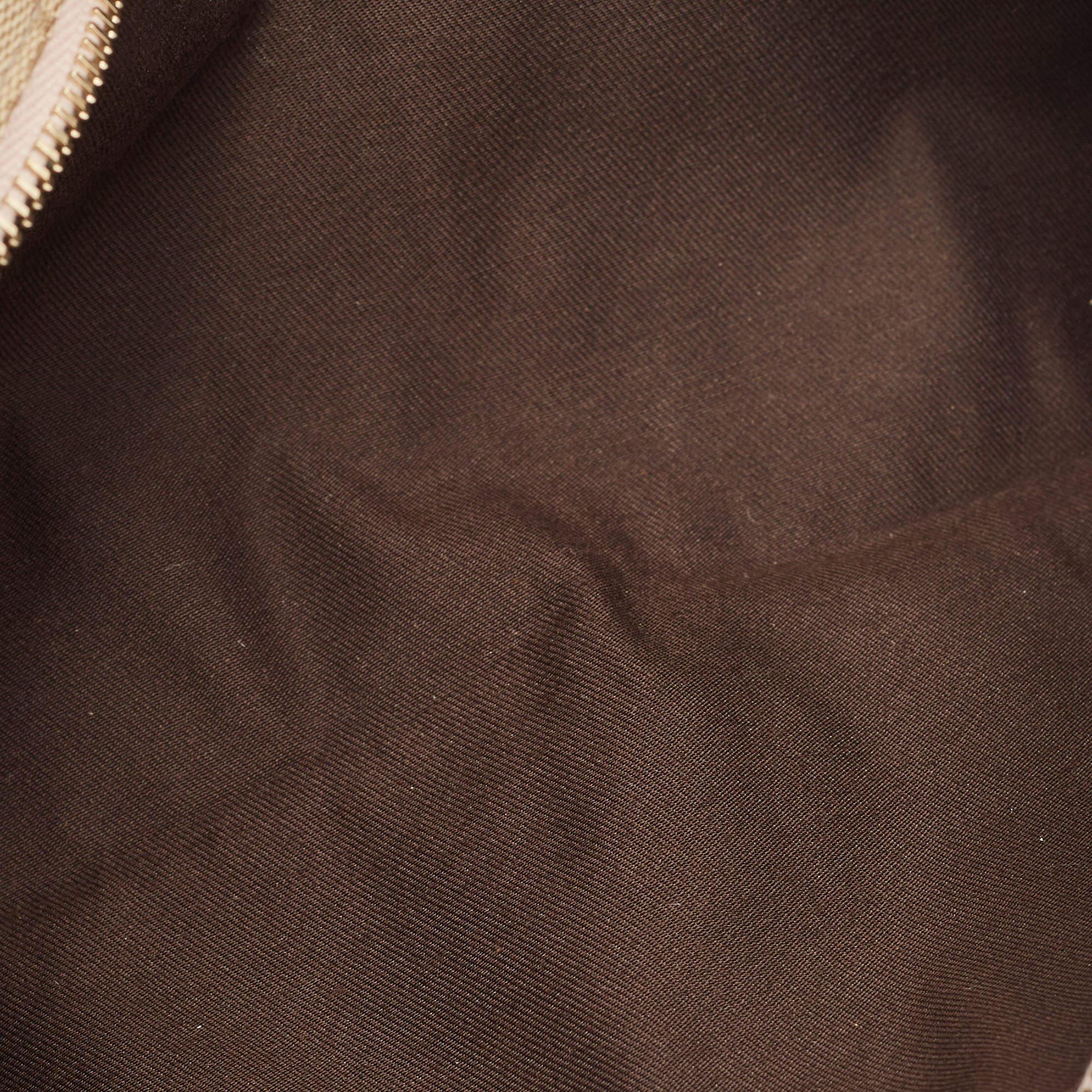 Gucci Rosa/Beige GG Gürteltasche aus Segeltuch und Leder mit doppelter Tasche im Angebot 8