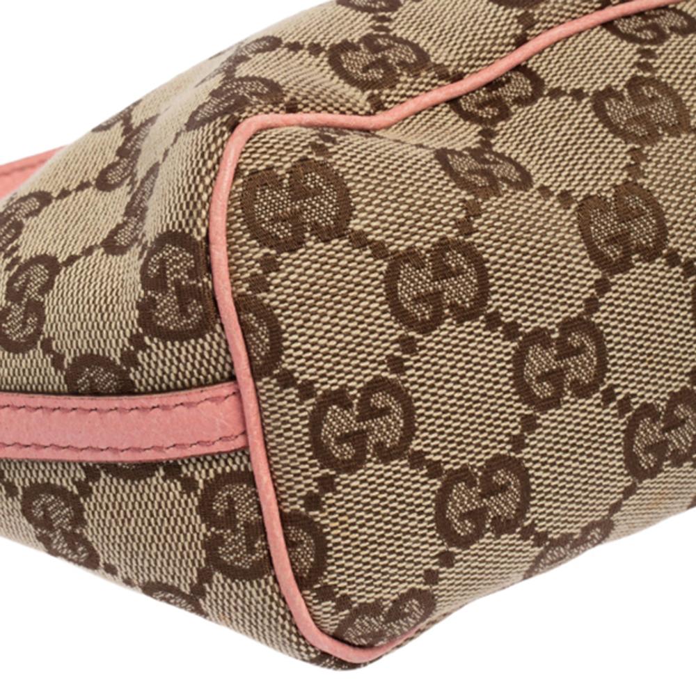 Women's Gucci Pink/Beige GG Canvas And Leather Pochette