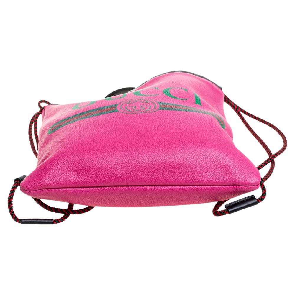 pink drawstring backpack
