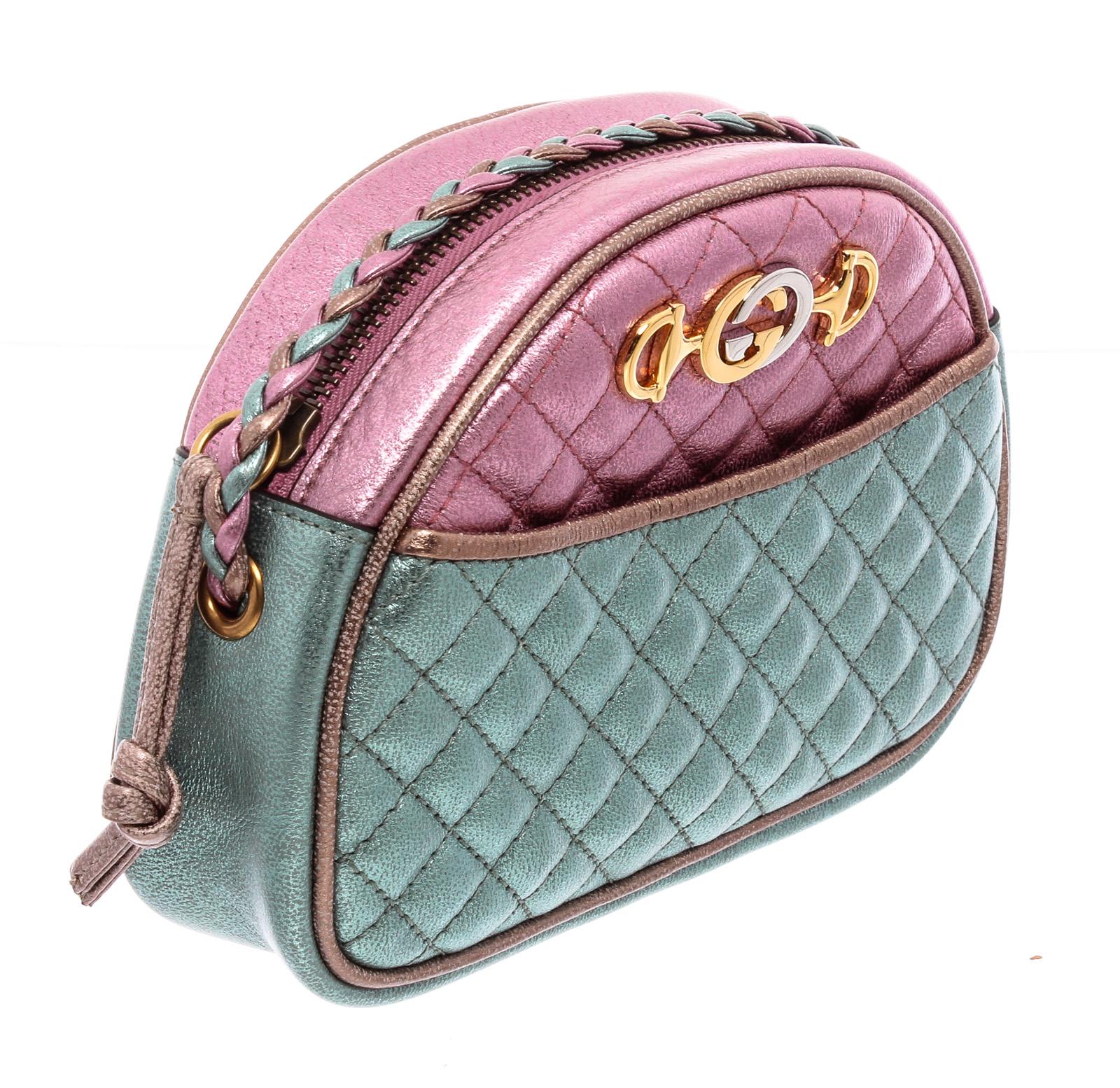 pink and blue gucci bag