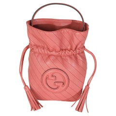 Gucci Pink Calfskin Blondie Bucket Bag