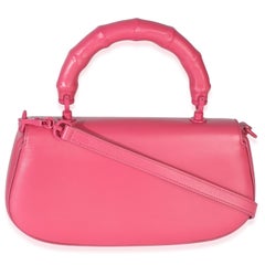 Gucci Pink Calfskin Medium Bamboo Diva Bag