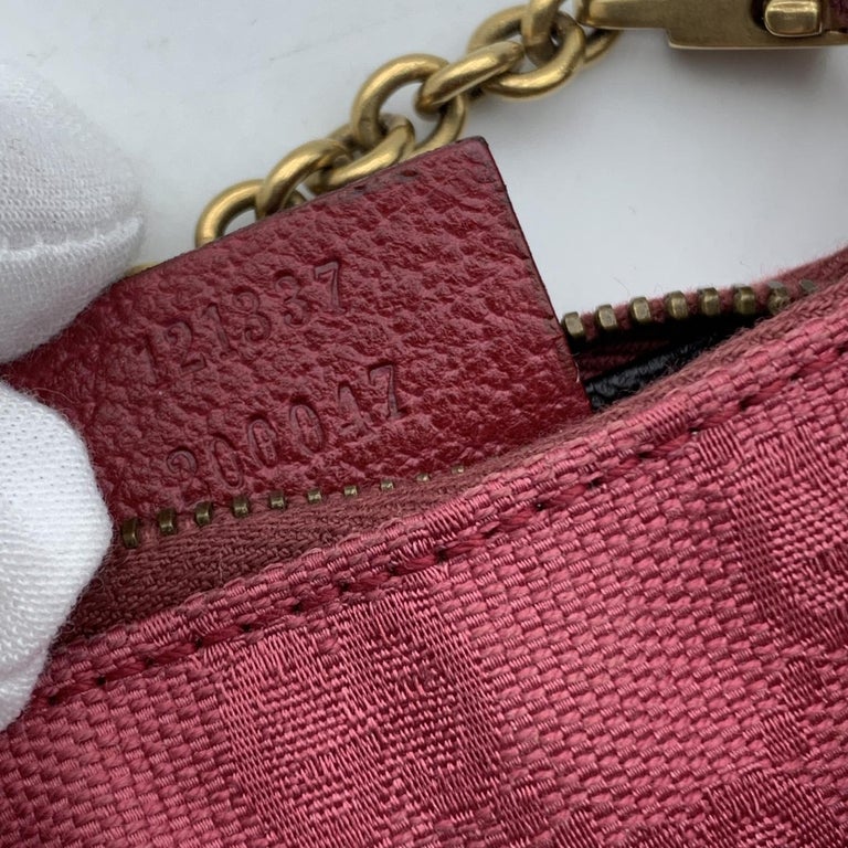 Gucci Pink Canvas Monogram Horsebit Tom Ford Era Coin Purse For Sale at