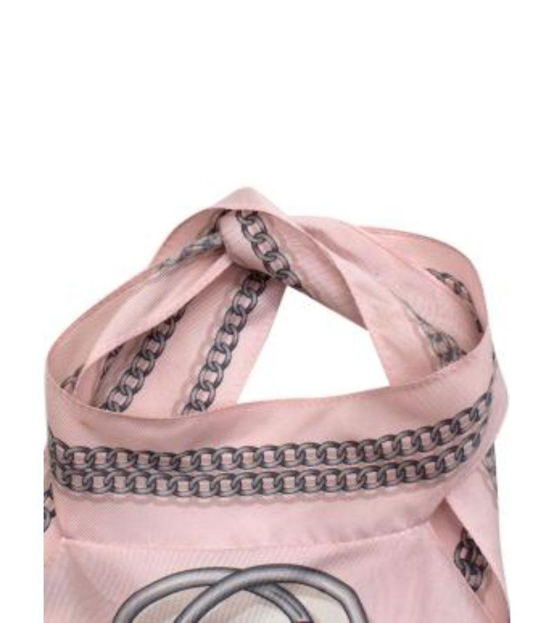 Women's Gucci Pink Chain Print Halter Scarf Top