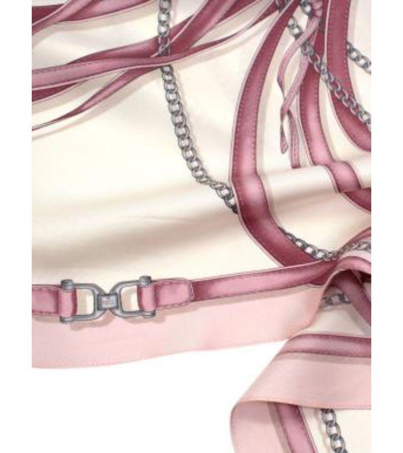 Gucci Pink Chain Print Halter Scarf Top 1