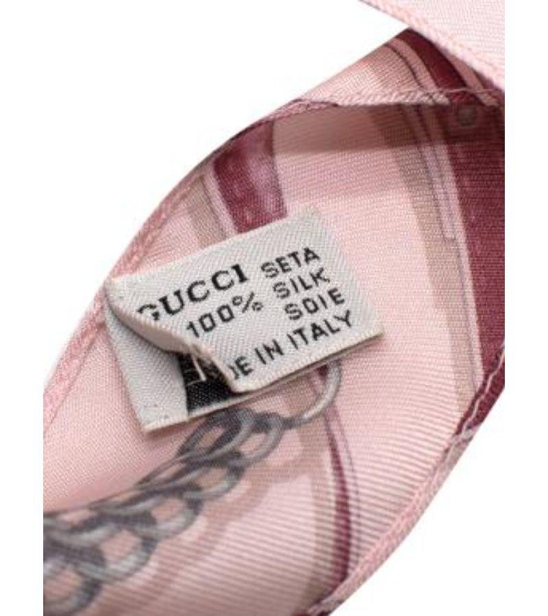 Gucci Pink Chain Print Halter Scarf Top 5